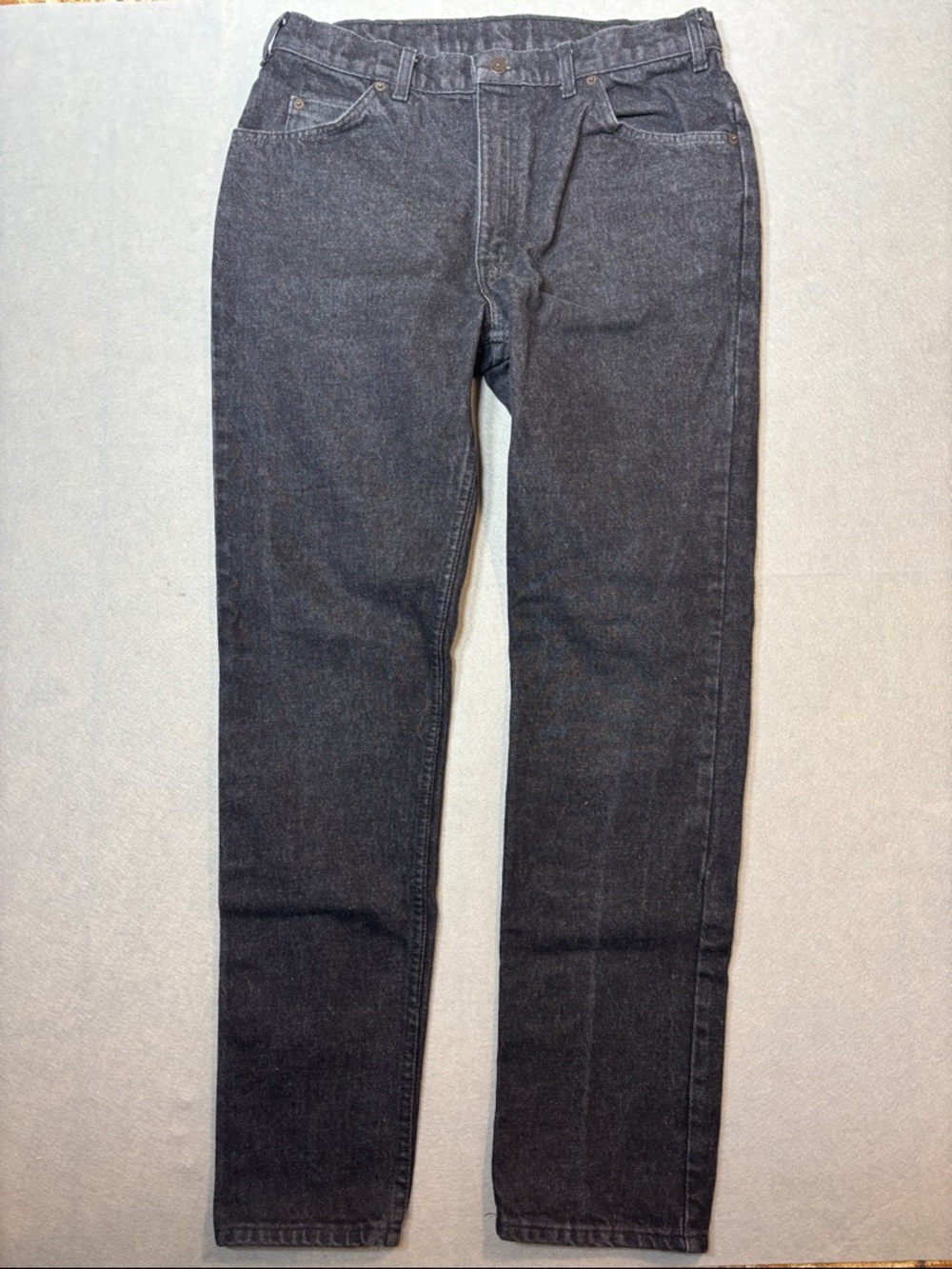 Vintage Levi’s 1990 Orange Tab 631 Black Jeans. Made in Canada.